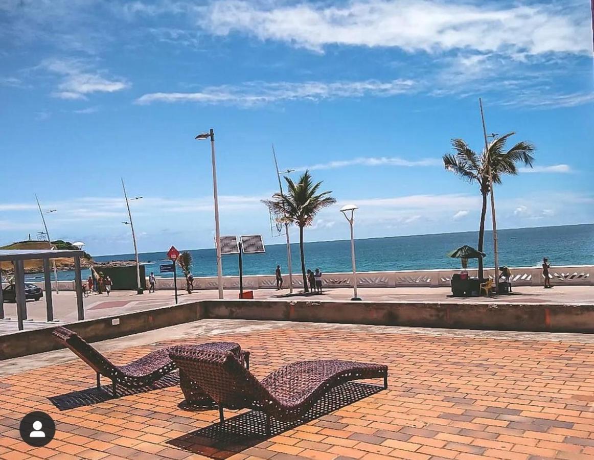 Belissimo Flat Direto Na Praia Da Barra - Flat Beira Mar No Circuito Do Carnaval Salvador Esterno foto