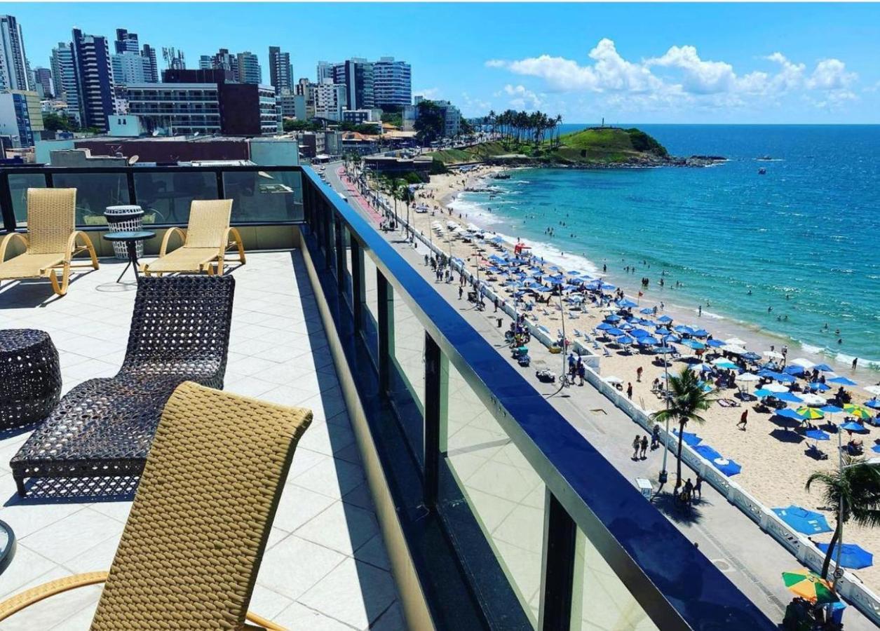 Belissimo Flat Direto Na Praia Da Barra - Flat Beira Mar No Circuito Do Carnaval Salvador Esterno foto
